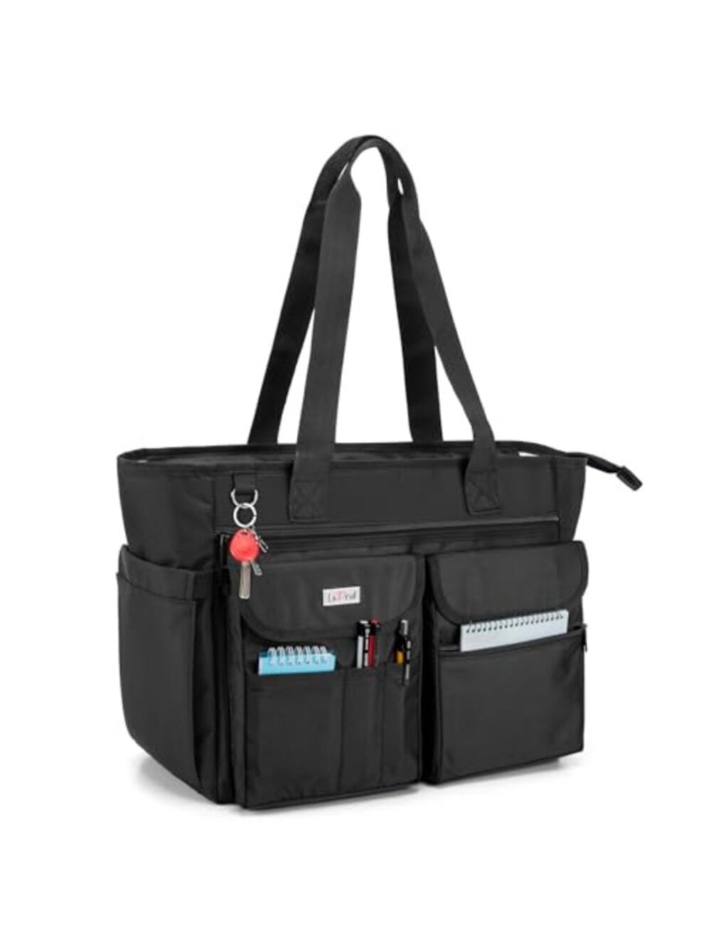 Teacher Tote Bag 15.6in Laptop Messenger Shoulder Bag Oxford Large Compartment